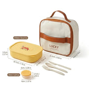Eco-Friendly Rectangular Microwaveable Lunch Box with Cutlery