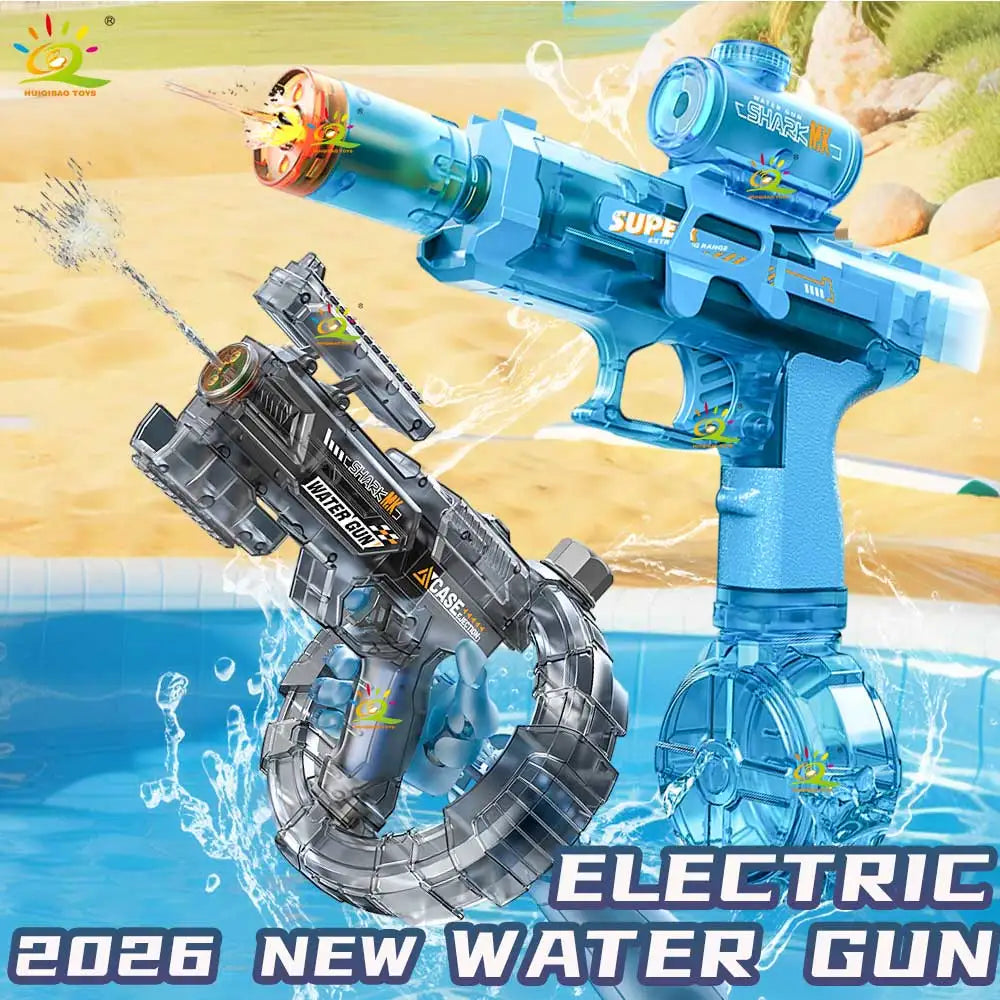 HUIQIBAO Electric High-Speed Water Gun for Kids – Rechargeable Outdoor Water Blaster Toy
