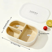 Eco-Friendly Rectangular Microwaveable Lunch Box with Cutlery