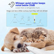 Cordless Rechargeable Dog Hair Trimmer with LED Light