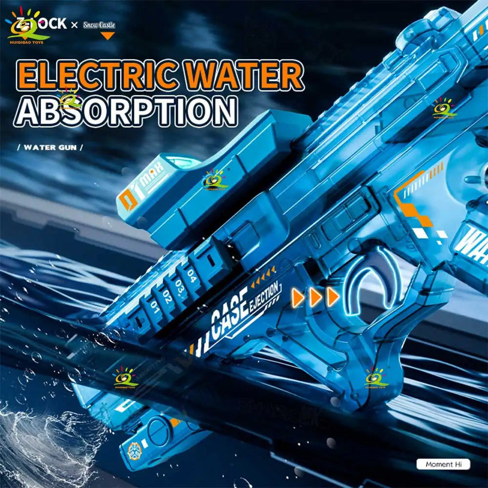 HUIQIBAO Electric High-Speed Water Gun for Kids – Rechargeable Outdoor Water Blaster Toy