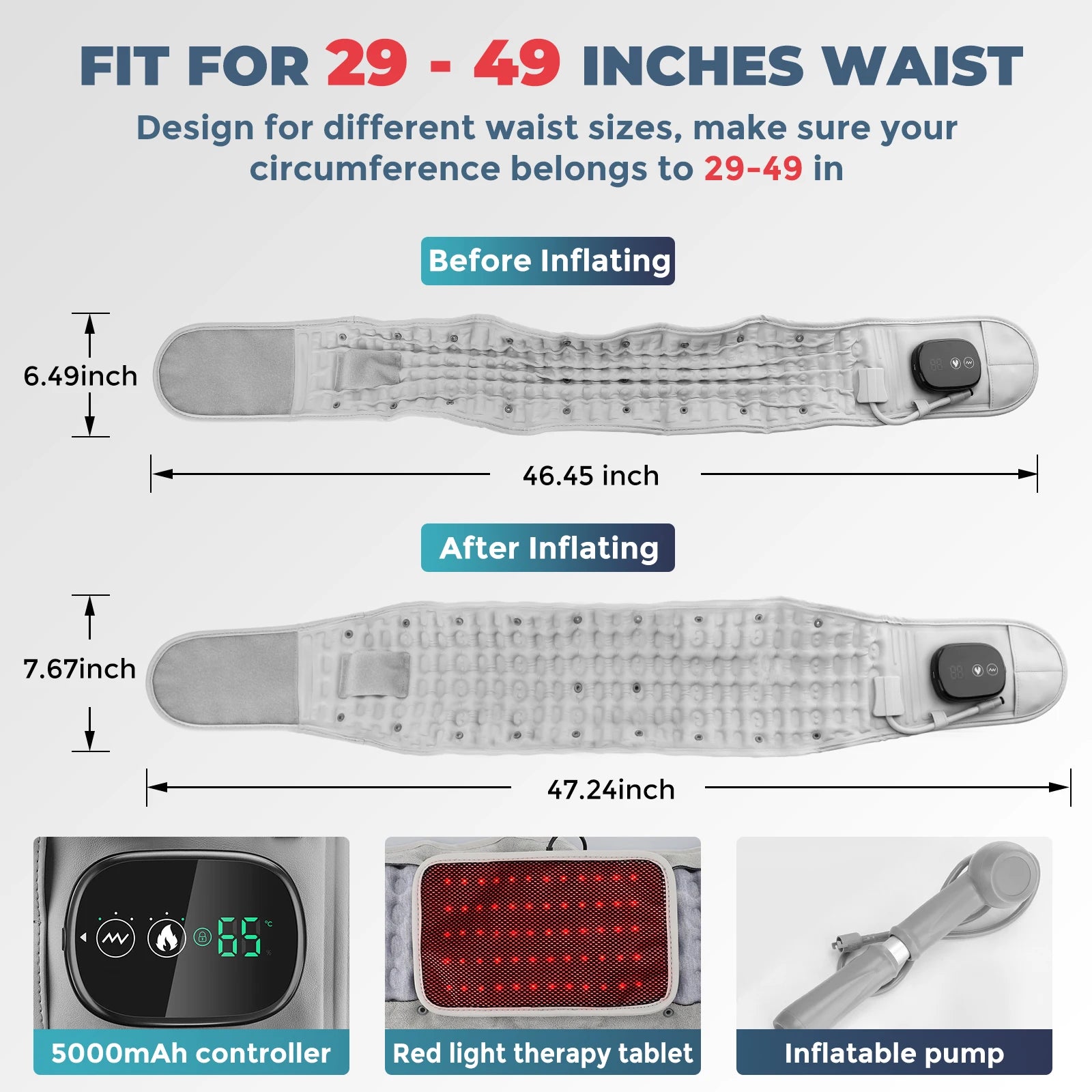 Electric Waist Massager – Lower Back Massage Device for Pain Relief & Relaxation