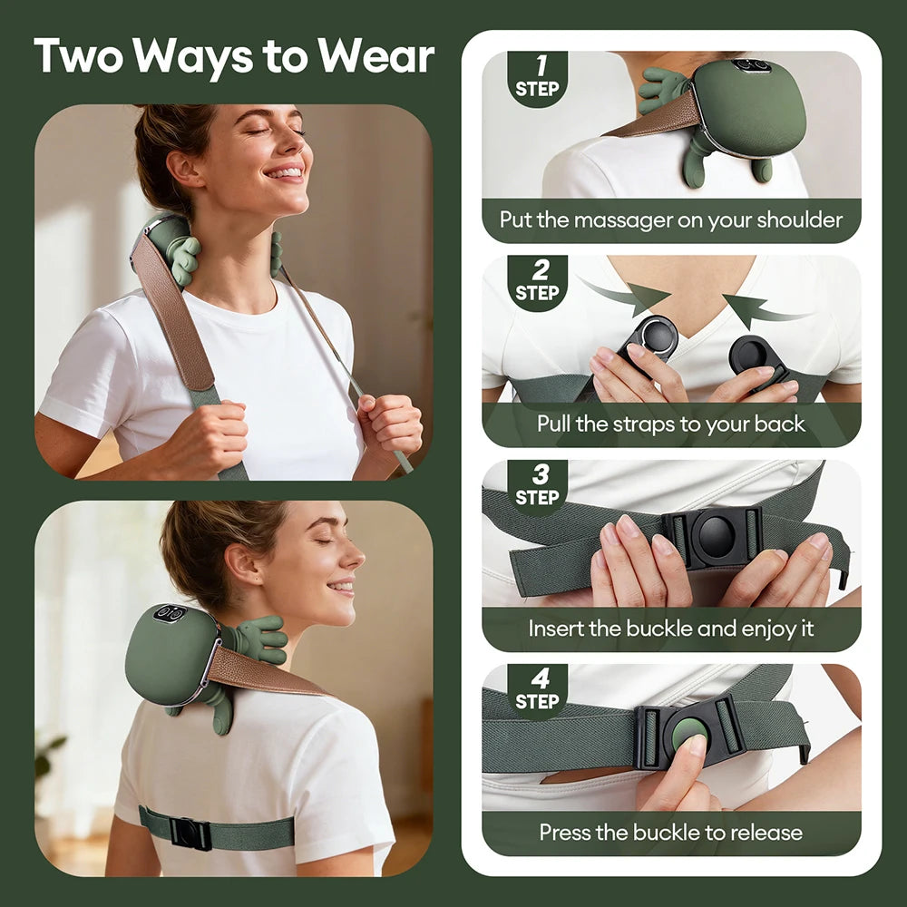 Bionic Finger Wireless Neck & Shoulder Massager – Deep Kneading Muscle Relief
