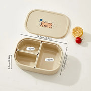 Eco-Friendly Rectangular Microwaveable Lunch Box with Cutlery