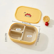 Eco-Friendly Rectangular Microwaveable Lunch Box with Cutlery