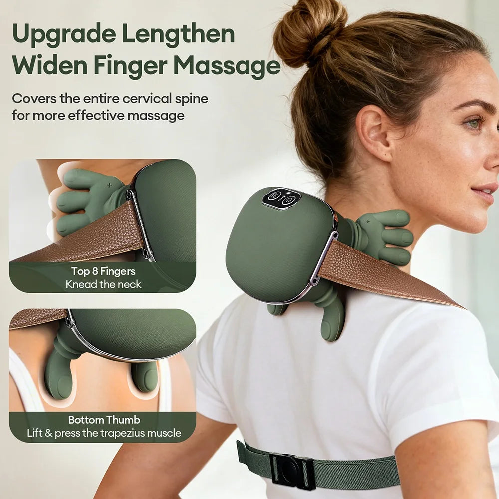 Bionic Finger Wireless Neck & Shoulder Massager – Deep Kneading Muscle Relief