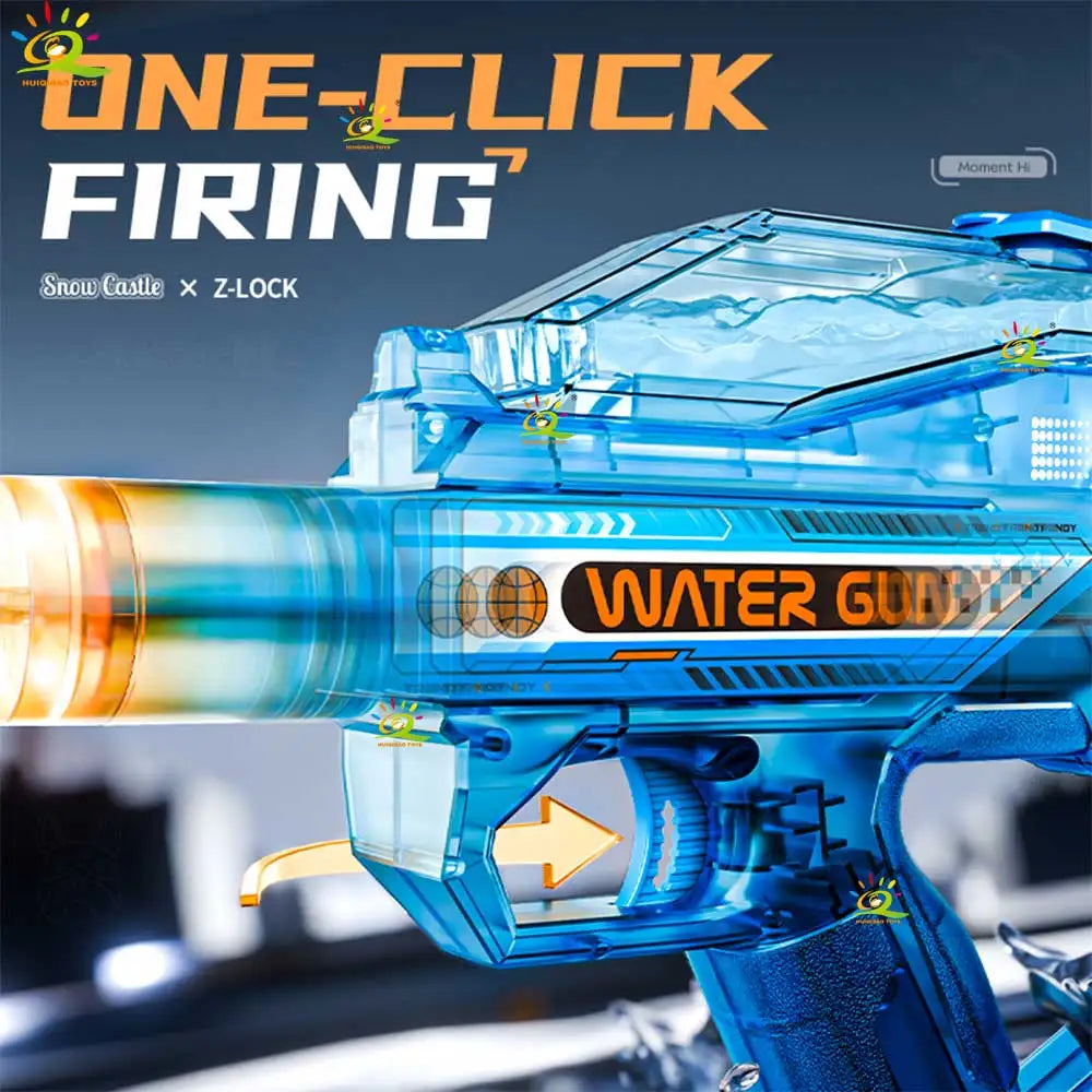 HUIQIBAO Electric High-Speed Water Gun for Kids – Rechargeable Outdoor Water Blaster Toy