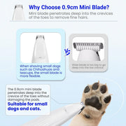 Cordless Rechargeable Dog Hair Trimmer with LED Light