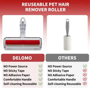 Reusable Pet Hair Remover Roller – Self-Cleaning Lint Brush for Furniture & Clothes