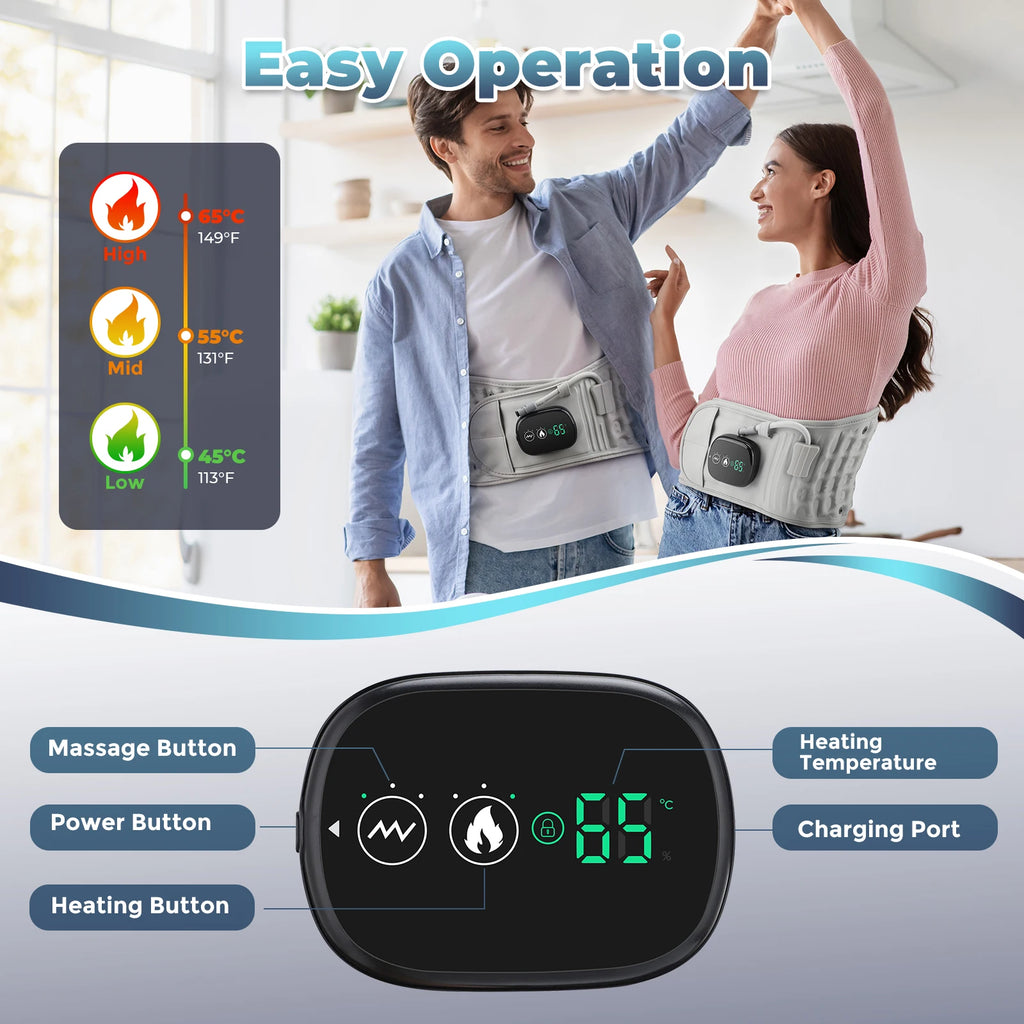 Electric Waist Massager – Lower Back Massage Device for Pain Relief & Relaxation
