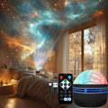 LED Starry Sky Projector Night Light – 7 Colors Northern Aurora Galaxy Lamp with Remote Control & USB Auto Rotation