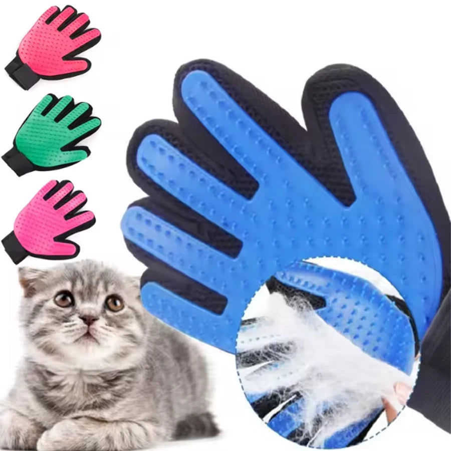 Dog Grooming Glove Brush – Loose Hair Remover